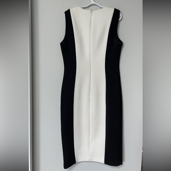 Calvin Klein Sleeveless Colour-block Sheath Dress - Picture 7 of 8